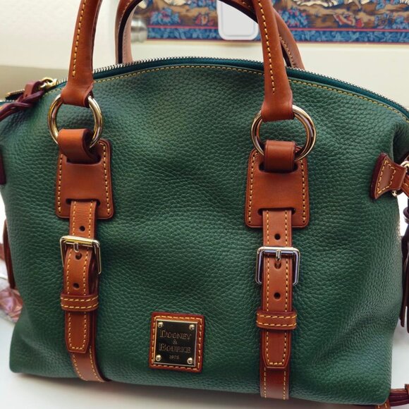 Dooney & Bourke Pebble Leather Domed Satchel - Picture 10 of 15